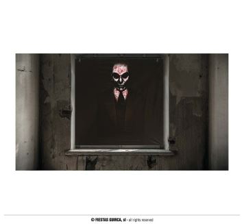 Plakát do okna - Mrtvý muž - horor - Halloween - 45x45 cm - 2ks