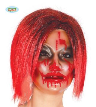 Maska plast průhledná horor - žena - Hallowen