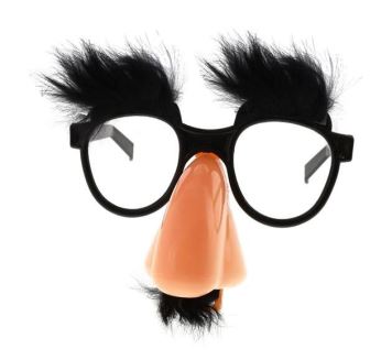 Párty brýle Profesor černé s knírem