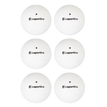 Pingpongové míčky inSPORTline Elisenda S1 6ks Barva bílá