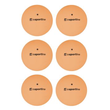 Pingpongové míčky inSPORTline Elisenda S1 6ks Barva oranžová