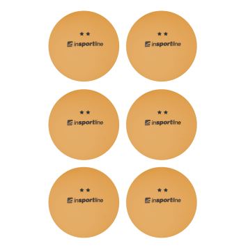Pingpongové míčky inSPORTline Elisenda S2 6ks Barva oranžová