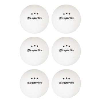 Pingpongové míčky inSPORTline Elisenda S3 6ks Barva bílá