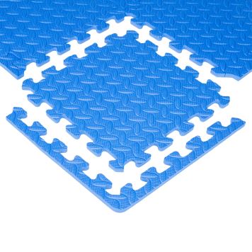 Puzzle podložka inSPORTline Famkin (12 dlaždic, 18 okrajů) Barva modrá