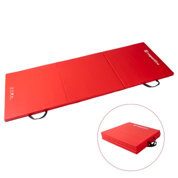 Skládací gymnastická žíněnka inSPORTline Trifold 180x60x5 cm Barva červená