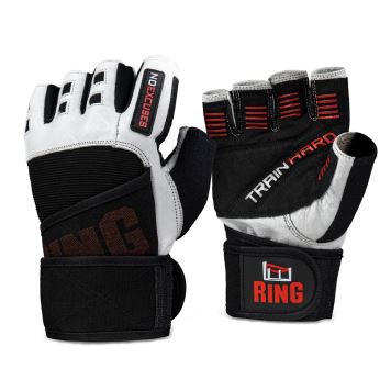 Fitness rukavice inSPORTline Shater Barva černo-bílá, Velikost M