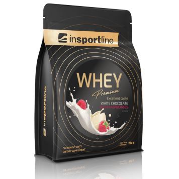 Doplněk stravy inSPORTline WHEY Premium Protein 700g Příchuť bílá čokoláda s malinami