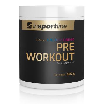 Doplněk stravy inSPORTline Pre Workout 240g Příchuť energy drink