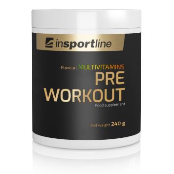 Doplněk stravy inSPORTline Pre Workout 240g Příchuť multivitamin