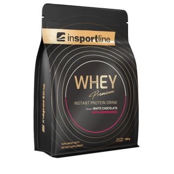 Protein inSPORTline WHEY Premium 700g Příchuť bílá čokoláda s malinami
