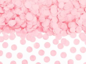 Konfety papírové kolečka - růžové - Gender reveal - narození holky -15g