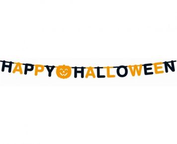 Girlanda obří dýně - pumpkin - Happy Halloween - 23 x 350 cm