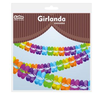 Girlanda párty - Barevné květy - 360 x 16,5 x 15,5 cm