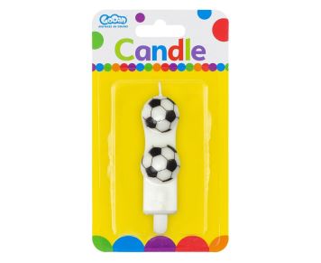 Svíčka na dort Fotbalový míč -1 ks - 9 cm