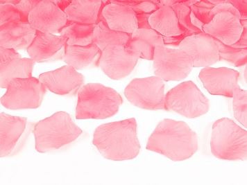 Okvětní lístky růží textilní - světle růžové 100 ks