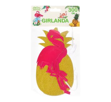 Girlanda PLAMEŇÁK - Flamingo - 10,5 x 20 x 300 cm