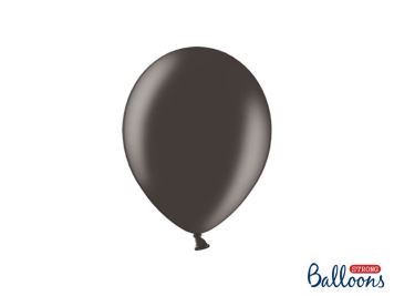 Silné Balónky 23cm  - Metalické ČERNÉ - 100ks