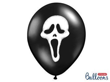 Balónky vřískot - černé - HALLOWEEN - 30 cm - 1ks