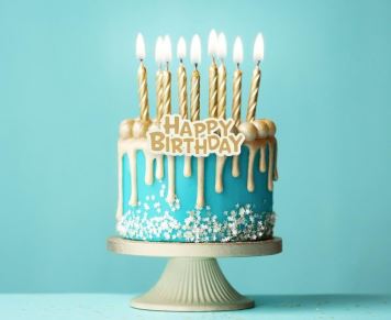 Svíčky narozeniny - Happy Birthday - zlaté -16 ks - 7 cm