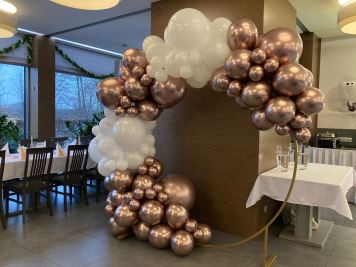 Balonková dekorace - zlatý kruh - 2 m
