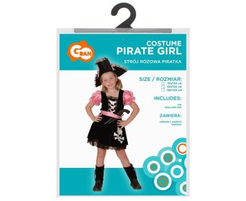 Dětský kostým Pirátka růžová vel.110-120 cm