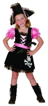 Dětský kostým Pirátka růžová vel.120-130 cm