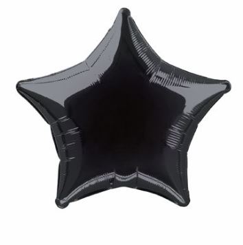 Foliový balón 45 cm hvězda černá