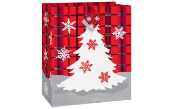 Vánoční dárková taška - stromeček - 18 x 22,5 cm - Vánoce