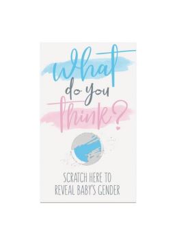 Stírací kartičky Gender reveal - pro odhalení pohlaví miminka - kluk - 10 ks