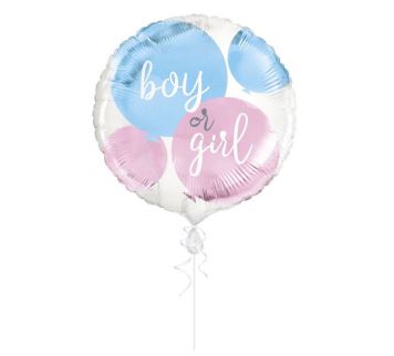 Foliový balónek - Gender reveal - Boy or Girl - Kluk nebo holka - 45 cm