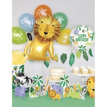 Balónek foliový SAFARI - Happy Birthday - narozeniny - 45 cm
