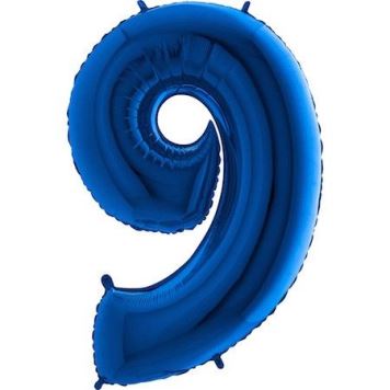 Balón foliový číslice MODRÁ - BLUE 102 cm - 9