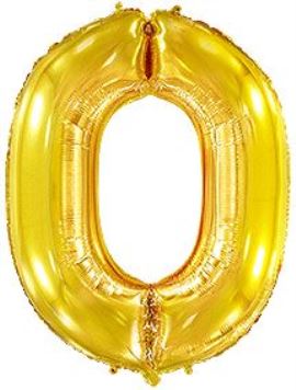 Balón foliový číslice ZLATÁ - GOLD 102 cm - 0
