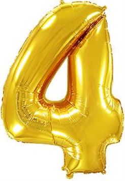 Balón foliový číslice ZLATÁ - GOLD 102 cm - 4