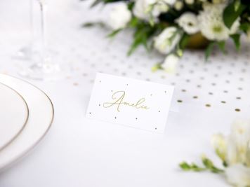 Svatební vizitka na stůl - Svatba - 9,5x5,5cm - 10 ks