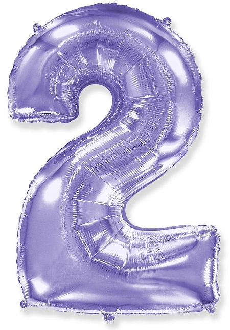 Balón foliový číslice FIALOVÁ - LILA 102 cm - 2