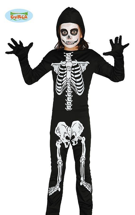 Dětský kostým Kostlivec vel.7-9 let - Halloween