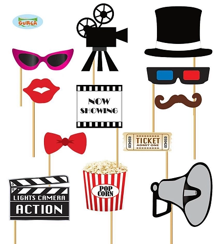 FOTO DOPLŇKY - FOTO KOUTEK - Hollywood - Filmová párty - 12 ks