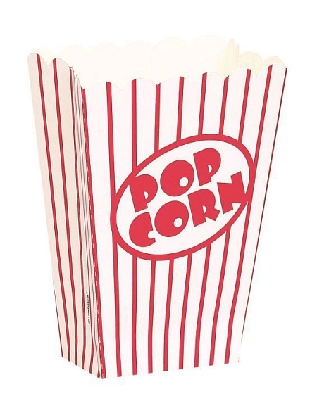 Krabičky na popcorn - malá - 10 cm x 15,5 cm - 10 ks