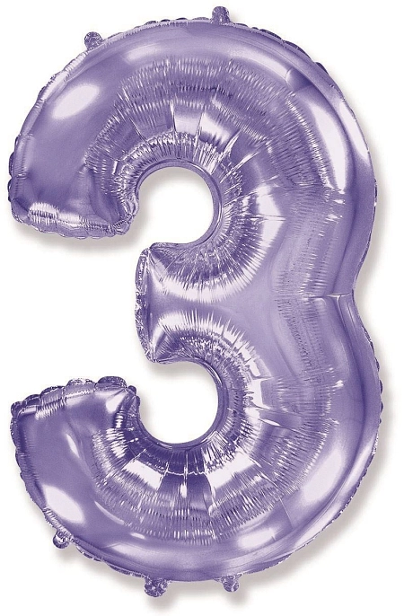 Balón foliový číslice FIALOVÁ - LILA 102 cm - 3