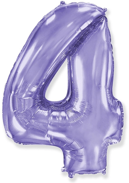Balón foliový číslice FIALOVÁ - LILA 102 cm - 4