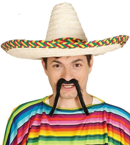 Slaměný klobouk sombrero - Mexiko 50 cm