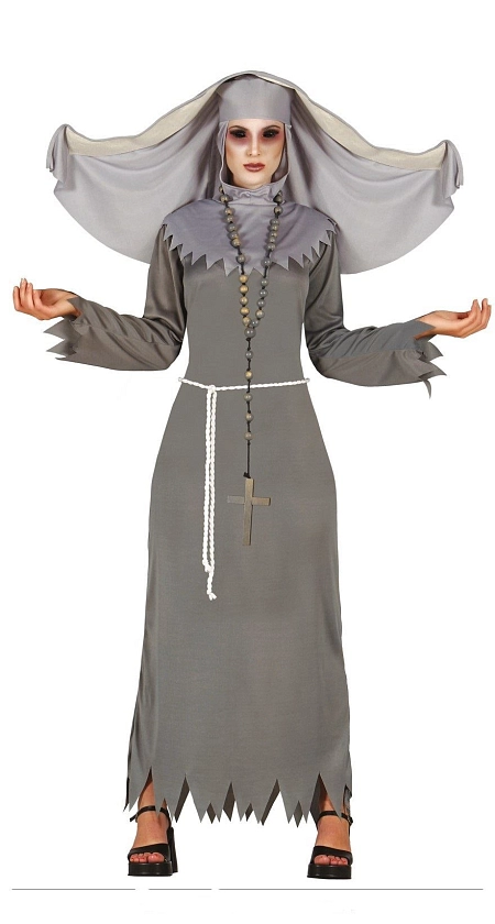 Kostým ďábel jeptiška - sestra - vel. M (38-40)  - HALLOWEEN