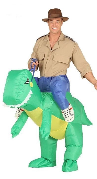 Nafukovací kostým - oblek - Dinosaurus - vel.L (52-54) - Rozlučka se svobodou - unisex