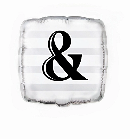 Fóliový balónek - symbol & - Svatba - 45 cm