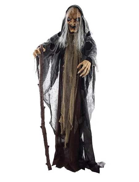 Dekorace čarodějnice pohyblivá se zvukem - Halloween - 160 cm