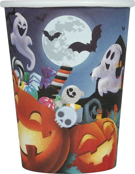 Papírové kelímky dýně - pumpkin - Halloween - 6 ks - 240 ml