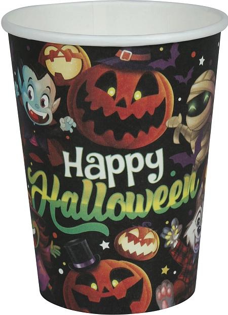 Papírové kelímky Happy Halloween - monster - strašidla  - 6 ks - 240 ml