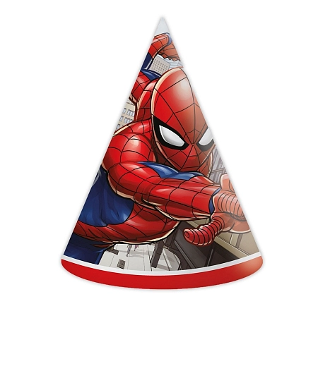 Papírové kloboučky Spiderman - Crime Fighter - 6 ks