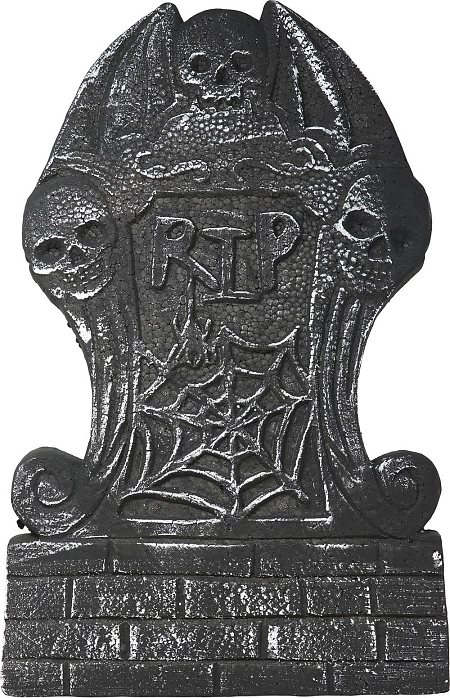 Dekorace náhrobní kámen RIP odpočívej v pokoji - Halloween - 58 x 34 cm